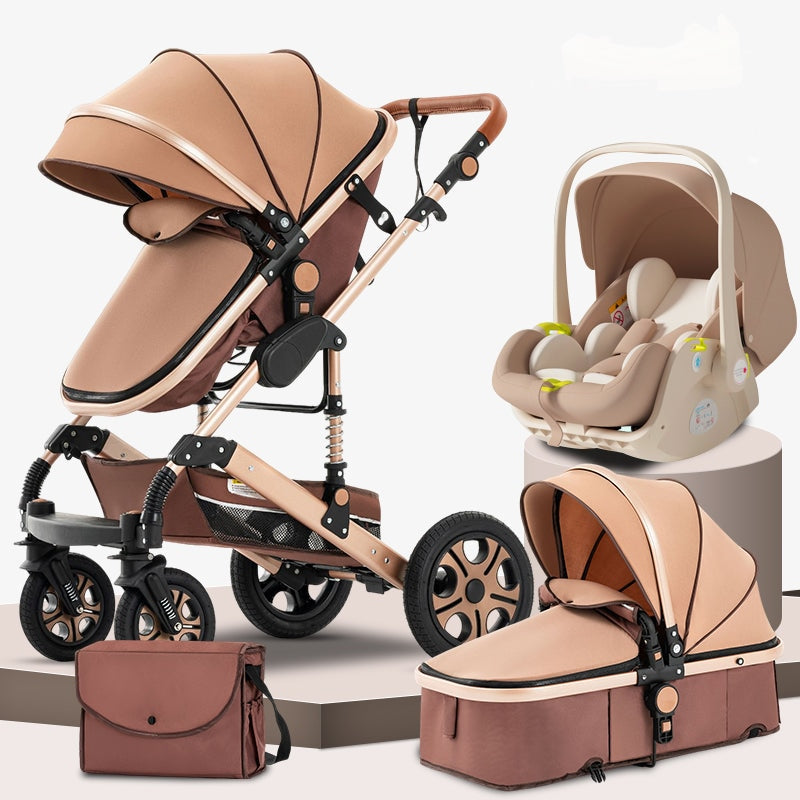 5-IN-1 Luxury Baby Stroller Free Shipping Pram Portable  baby Carriage With Car Seat Travel System Infant Pushcar on 2023 - DJVWellnessandPets