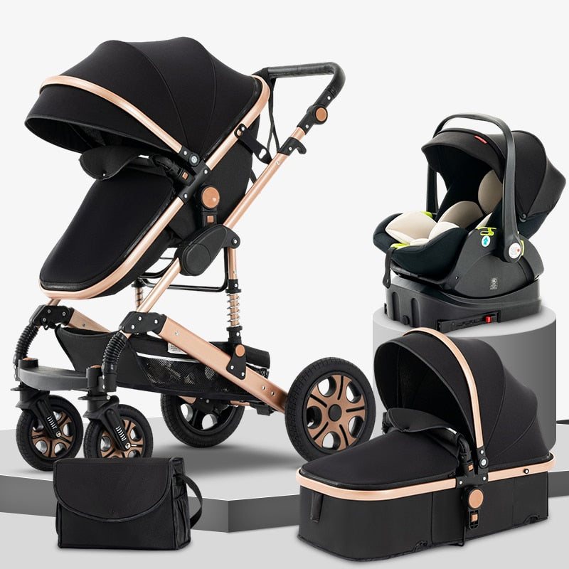 5-IN-1 Luxury Baby Stroller Free Shipping Pram Portable  baby Carriage With Car Seat Travel System Infant Pushcar on 2023 - DJVWellnessandPets