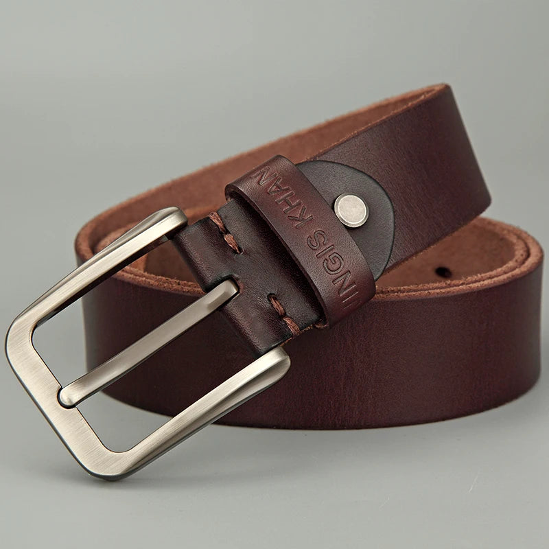 Genuine leather needle buckle layer genuine cowhide