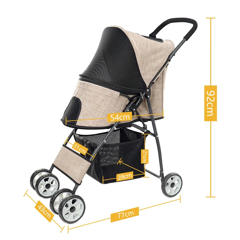 Stable Pet Carrier Stroller for Foldable Jogger Stroller