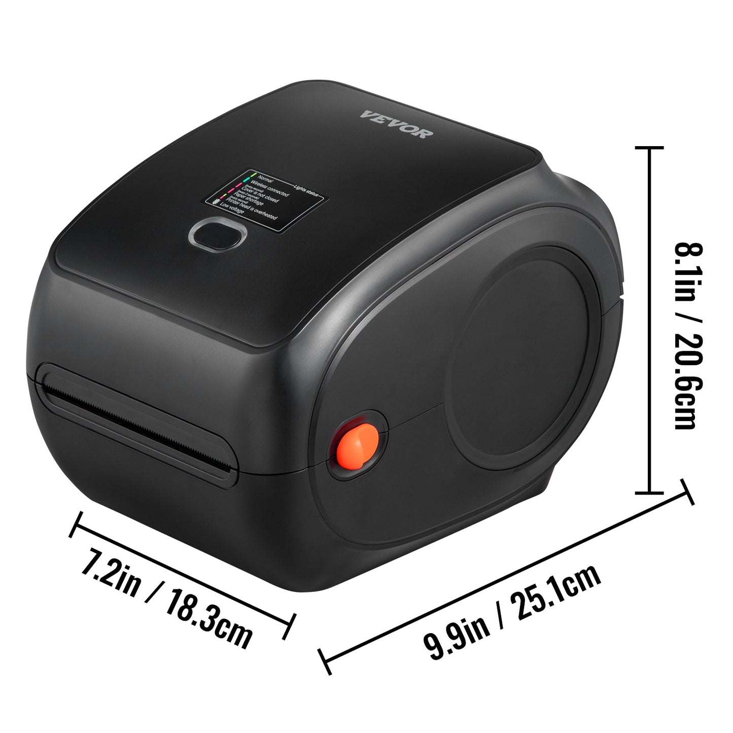 VEVOR Bluetooth Thermal Label Printer 300dpi USB Label Barcode Maker Sticker Compatible W/ Android IOS Windows Mac OS Chromebook