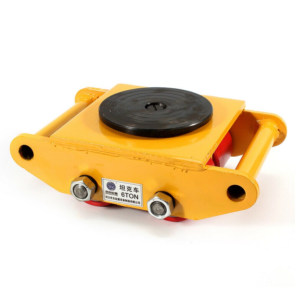 8t/12t Dolly Skateboard Mechanical Roller Industrial Machinery Power Generation Heavy Cargo Trolley Skate 360° Swivel Cap - DJVWellnessandPets