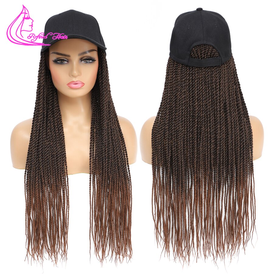 Hat Wigs Baseball Cap with Senegalese Twist Braids Hair extensions Hat With Braided Hair attached for Black White woman …