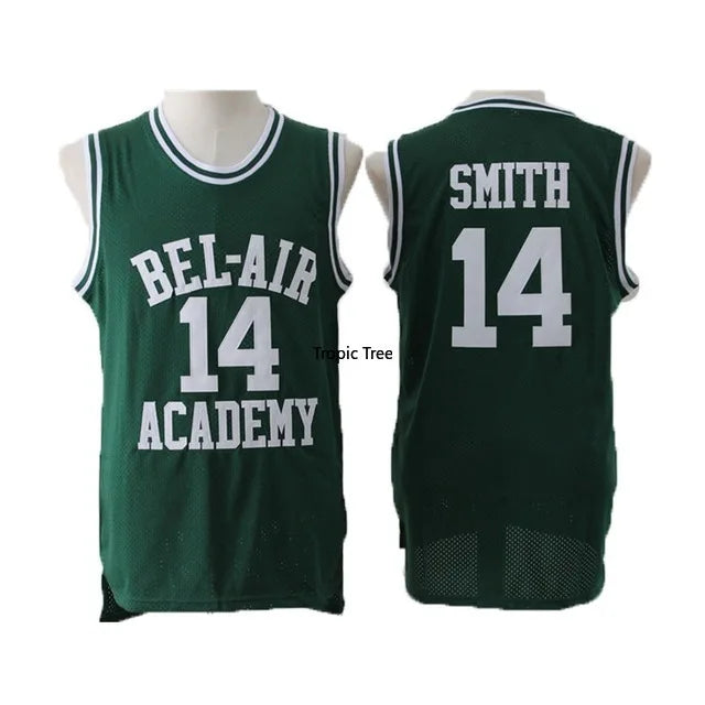 Will Smith Basketball Jersey 14 Bel Air Academy 25 Carlton Banks Jersey Movie Cosplay Clothing Stitched Men's Sport Shirt S-XXXL