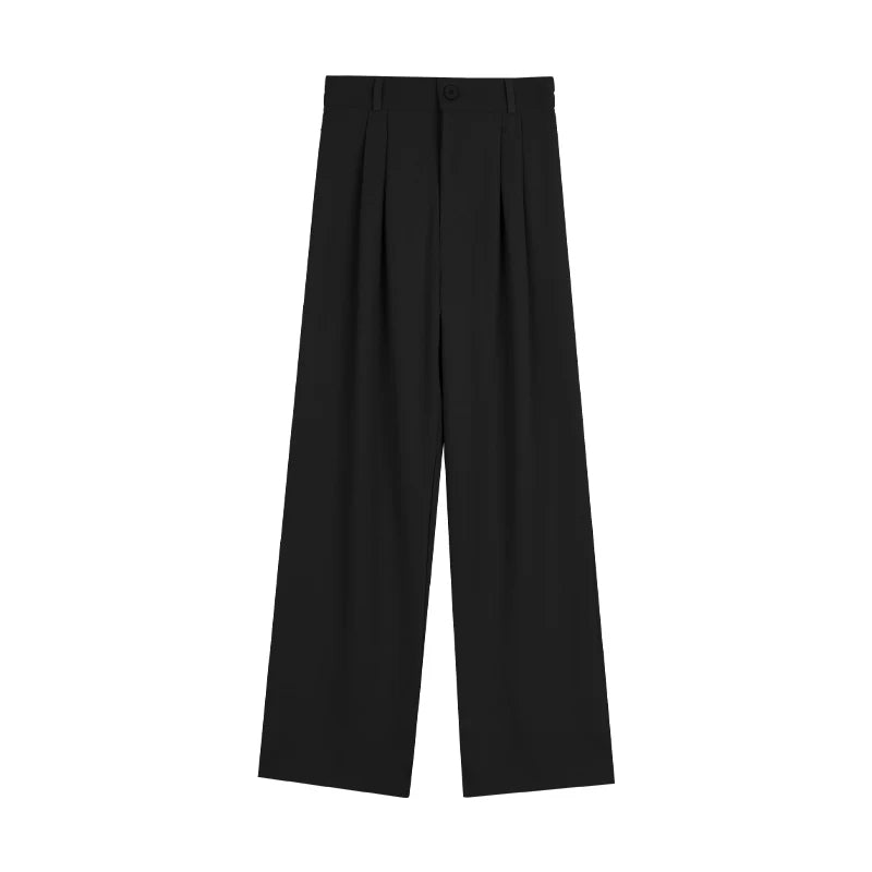 Suit Pants Elastic Waist Slimming Casual