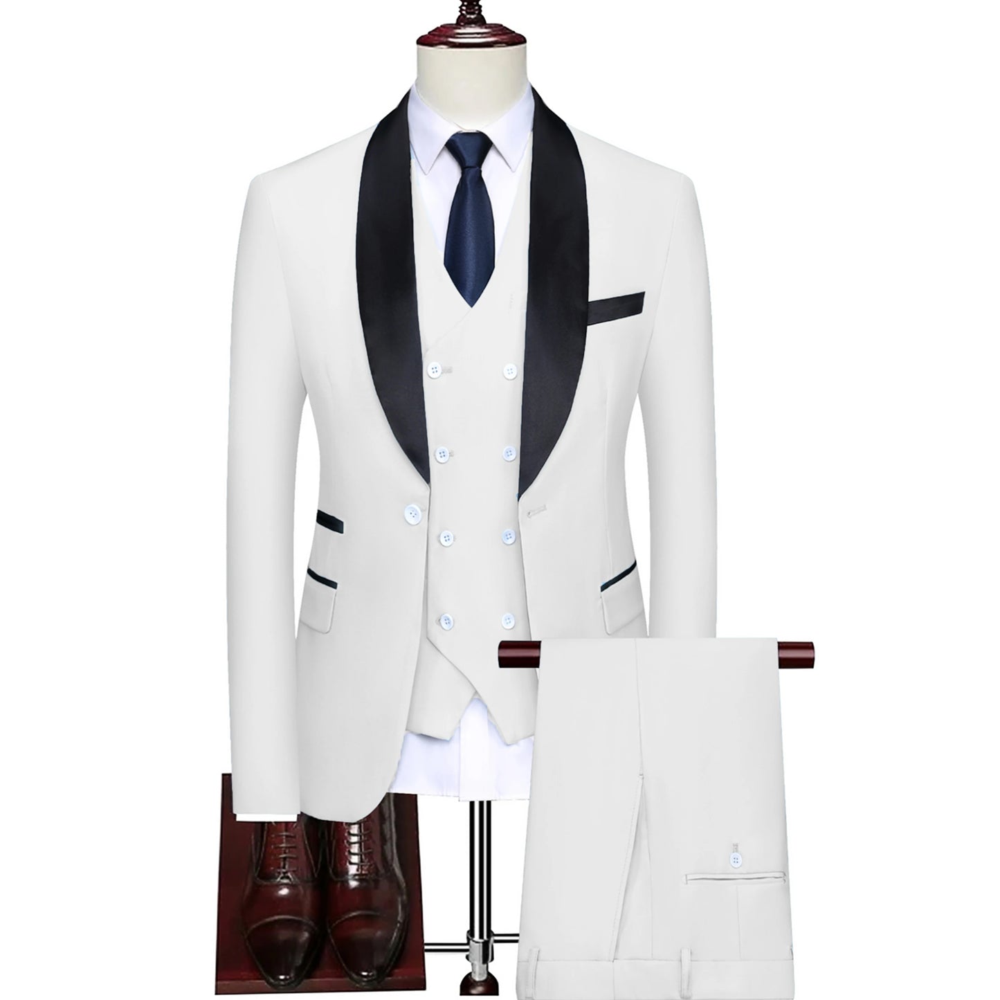 New Men Casual Business Dress Double Breasted Suits