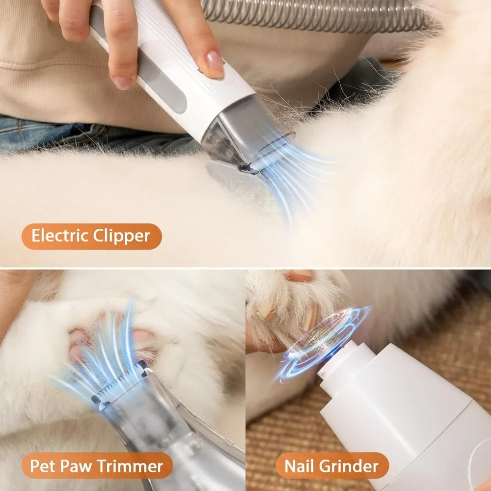 Pet Grooming Vacuum & Clippers Nail Trimmer Grinder