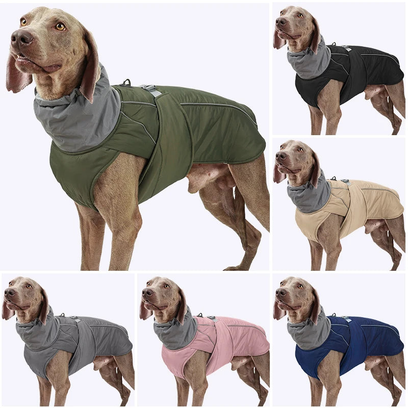 Dog Clothes Luxury Winter Jacket for Small Medium Large Dogs Waterproof Soft Padded Warm Pet Coat Safety Reflective  Dog Outfit