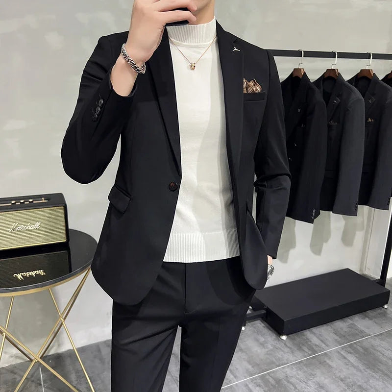 Men's Suit Jacket Vest Pants Fashion