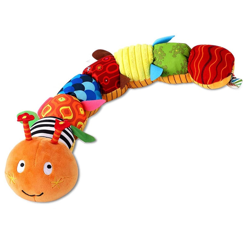 Baby Rattle Musical Caterpillar Worm Soft Infant Plush Toys  Educational Interactive Sensory Toy for Babies Newborn Toddler Gift