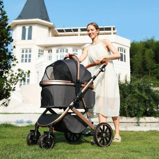 Stroller for Small and Medium Dogs 3-in-1 4 Wheels