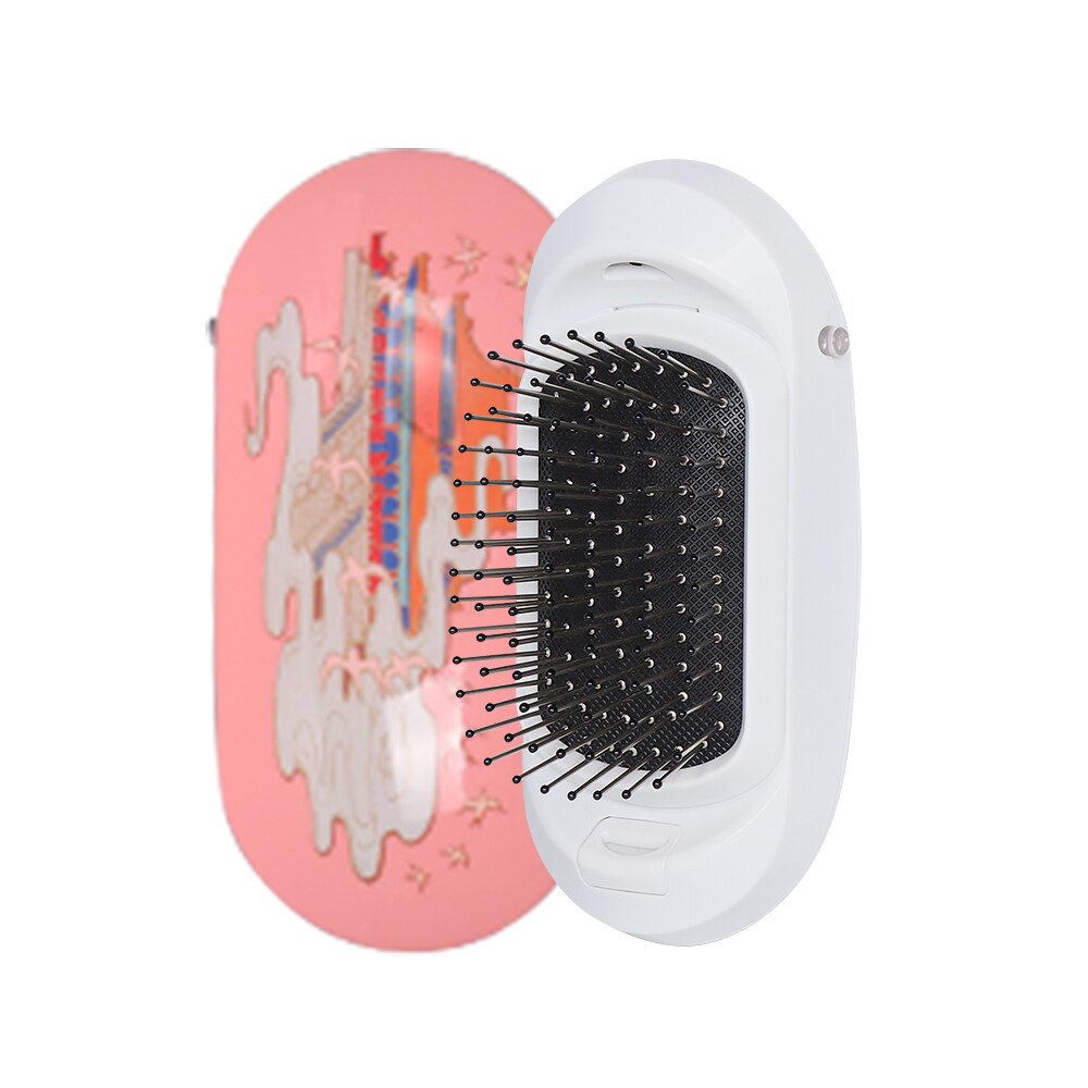 New Version Ionic Hairbrush Portable Negative Ions Product Electric Massage Hairbrush Anti-static Hair Brush