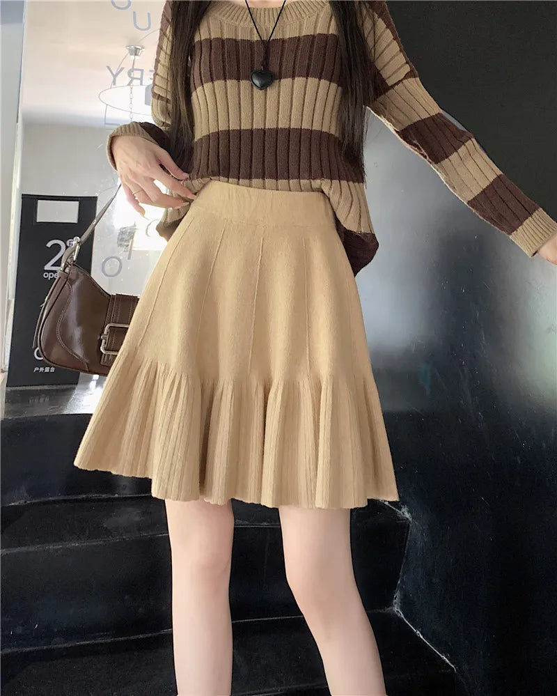 High Waist Slim Trumpet Mermaids Casual Elegant LeAnkle Skirts