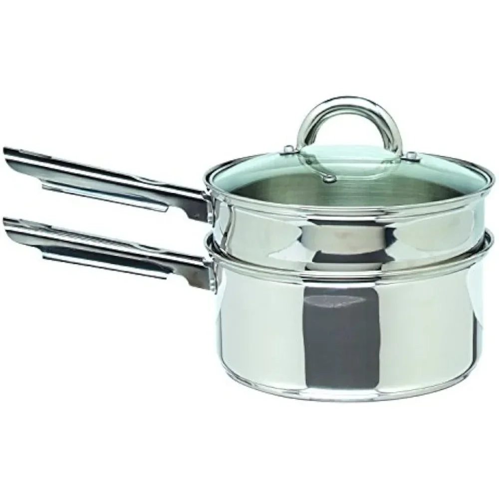 12 Piece Stainless Steel Cookware Set, Silver