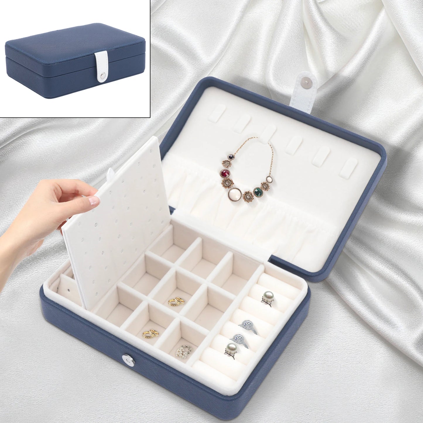 PU Leather Jewelry Box Organizer