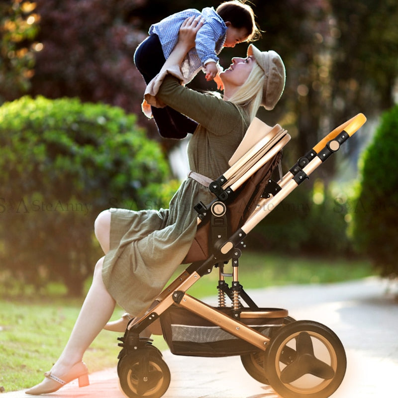 5-IN-1 Luxury Baby Stroller Free Shipping Pram Portable  baby Carriage With Car Seat Travel System Infant Pushcar on 2023 - DJVWellnessandPets