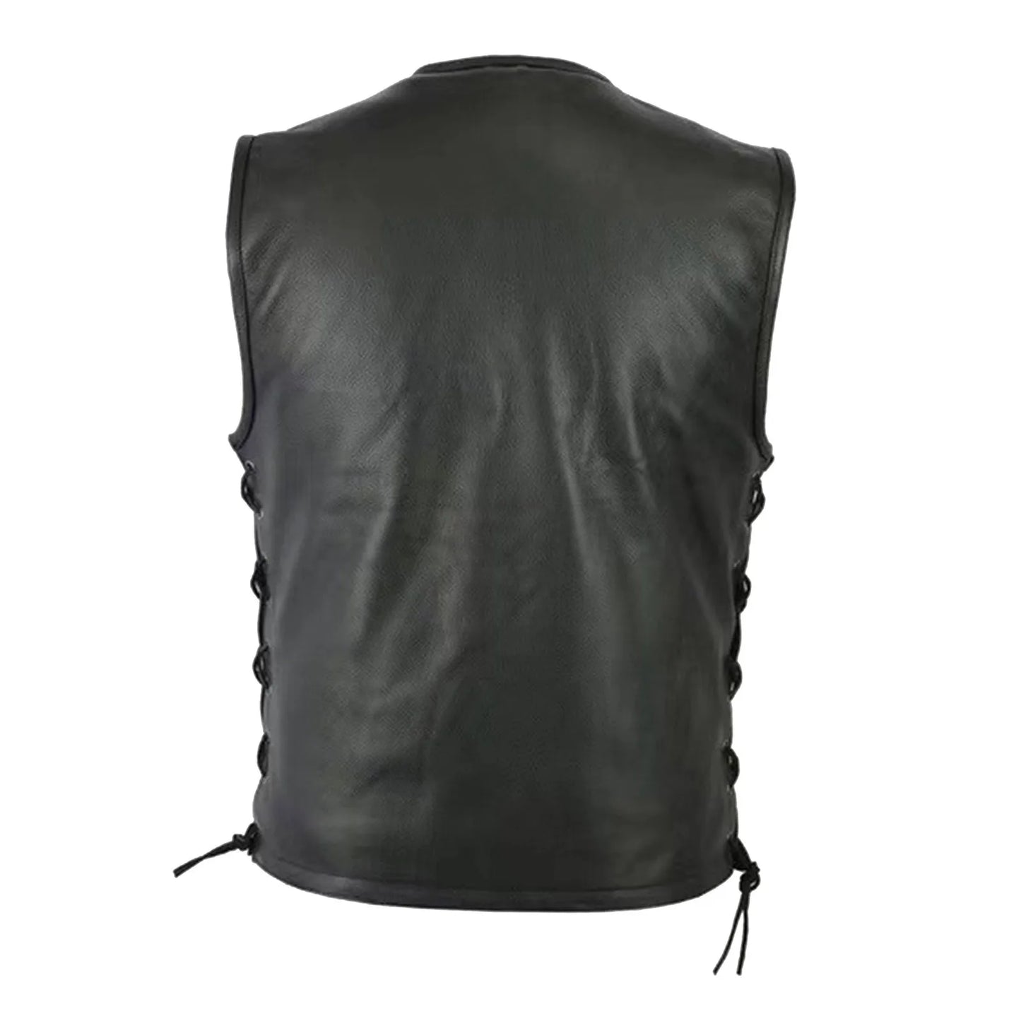 Men Fashion Motorcycle Biker Jackets Leather Vest