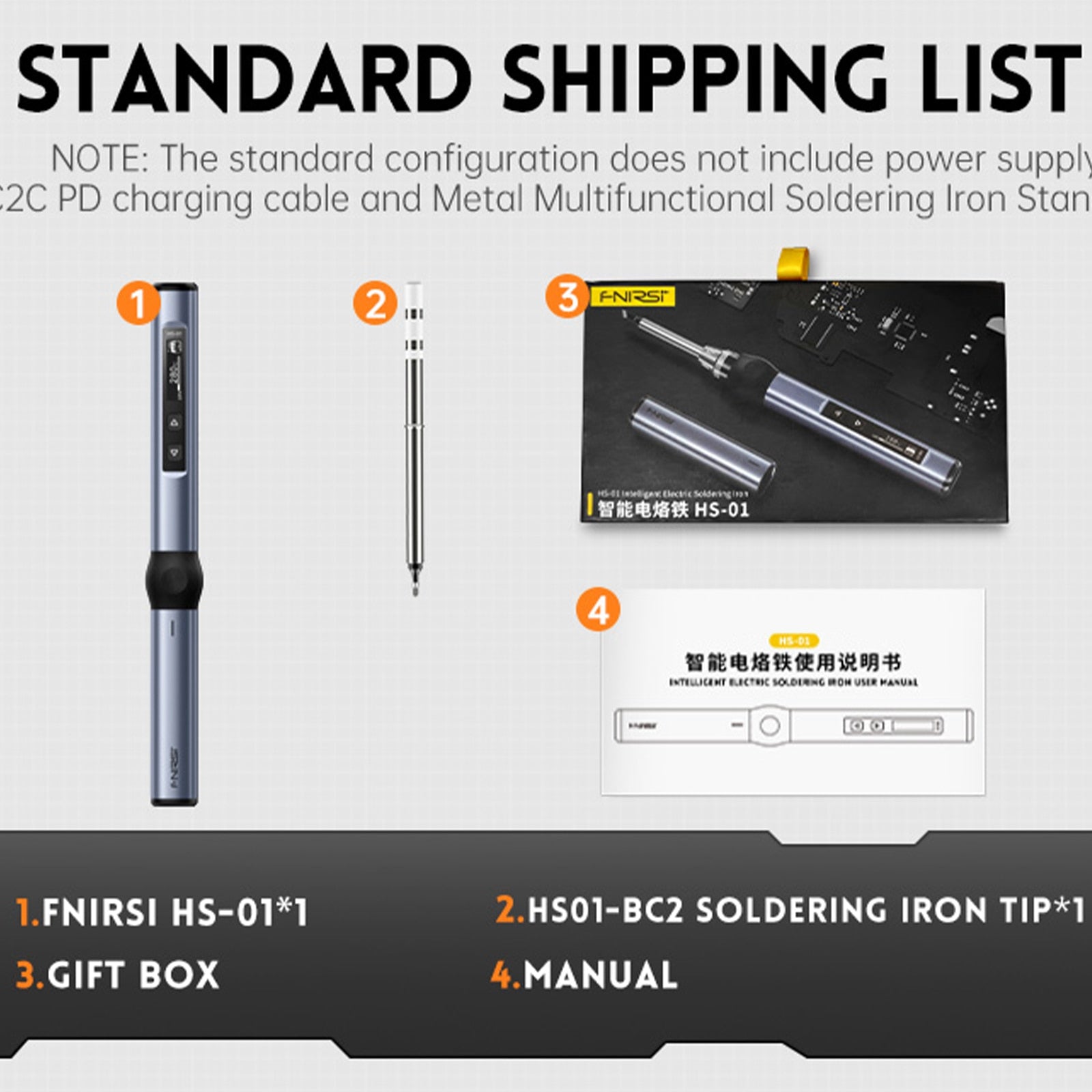 FNIRSI HS-01 Smart Electric Soldering Iron PD Adjustable Constant Temperature Fast Heat Portable Soldering Iron Station Kit 65W - DJVWellnessandPets