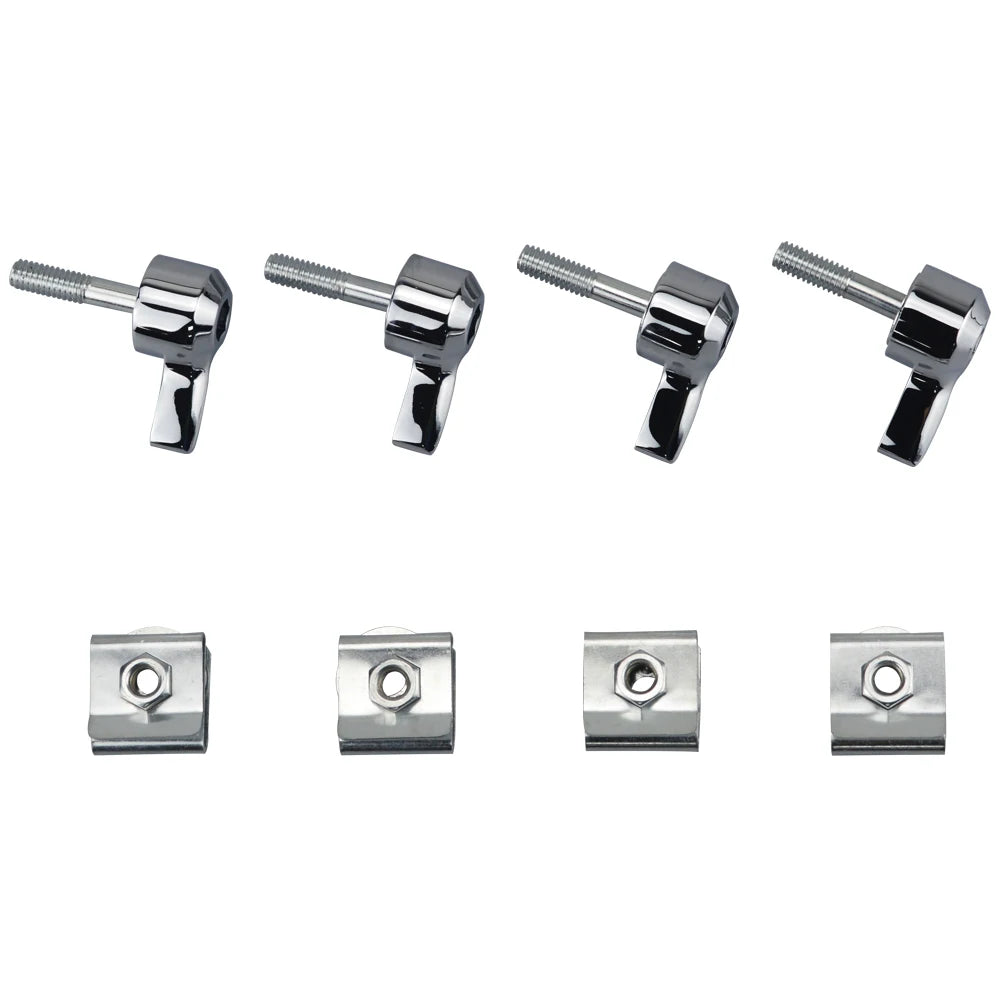 4Pcs Motorcycle Chrome Saddlebag Lever Lock Bolts Nuts Mounting Kit For Harley Davidson 2009-2023 All Touring Models