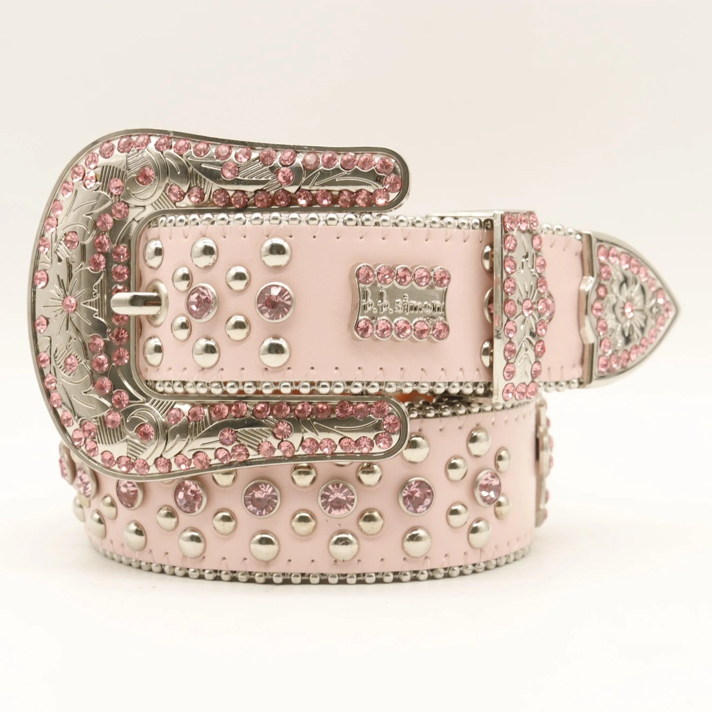 Rhinestones Western Belts Studded Men Women