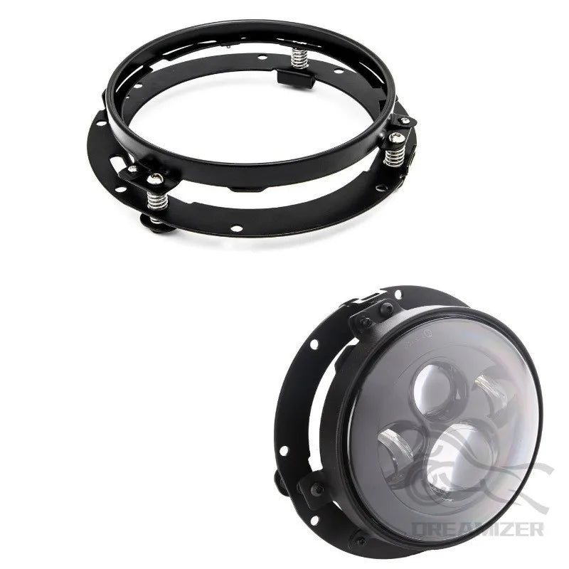 Chrome Black Mounting Bracket Trim Ring For 7 Inch Round LED Headlight Headlamp Car Motorcycle Accessories