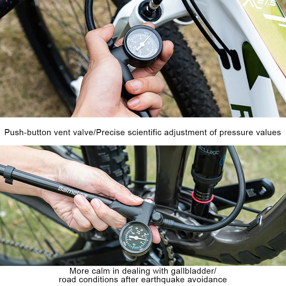 300PSI Bicycle Air Pump with Gauge