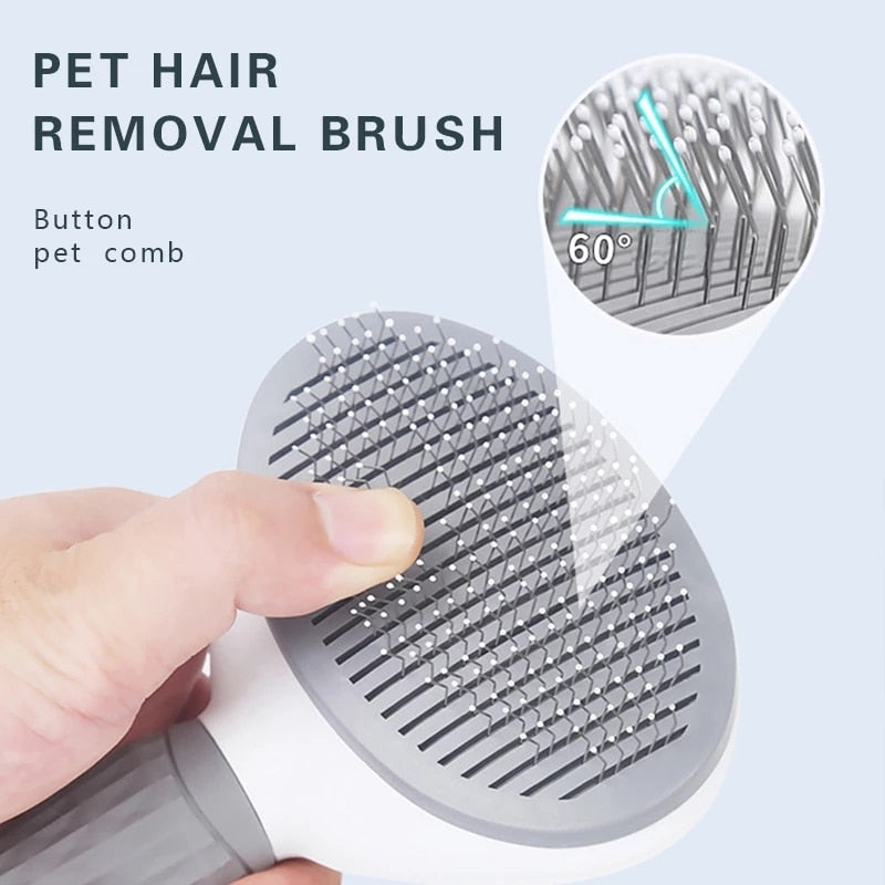 Pet Cat Brush Dog Comb Self Cleaning Pet Hair Remover Brush For Cat Dog Grooming Tools Pets Dematting Comb Cats Accessories