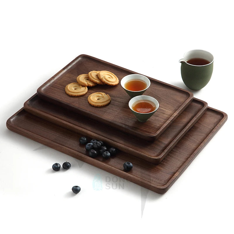 Black walnut Sushi Snack Side plates trays