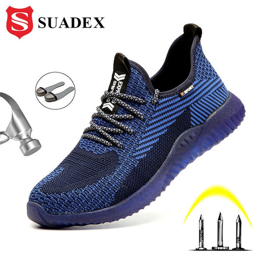 SUADEX Steel Toe Safety Breathable Lightweight Comfortable Puncture Proof AntislipSneakers