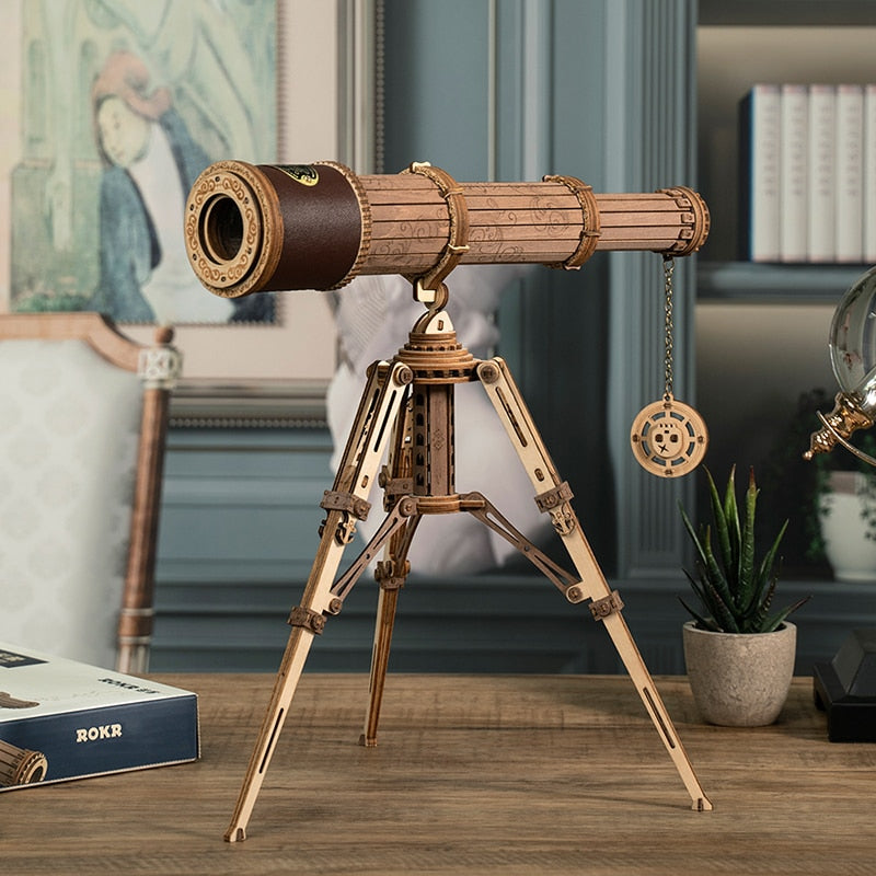 Robotime ROKR Monocular Telescope 3D Wooden Puzzle Game Assembly