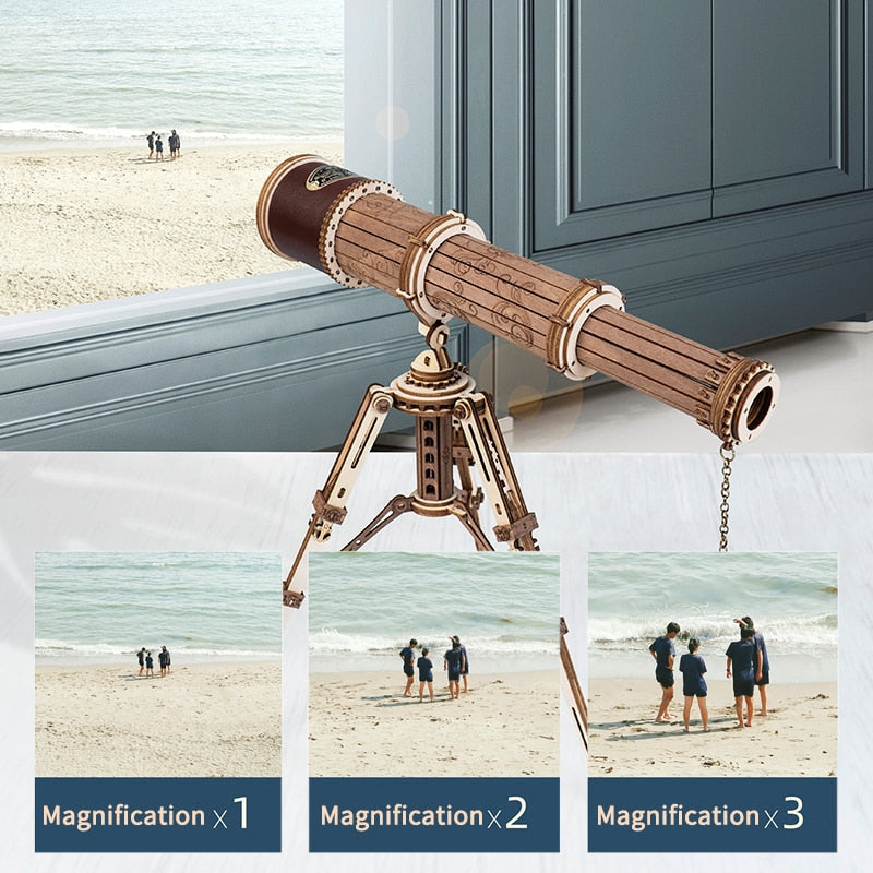 Robotime ROKR Monocular Telescope 3D Wooden Puzzle Game Assembly