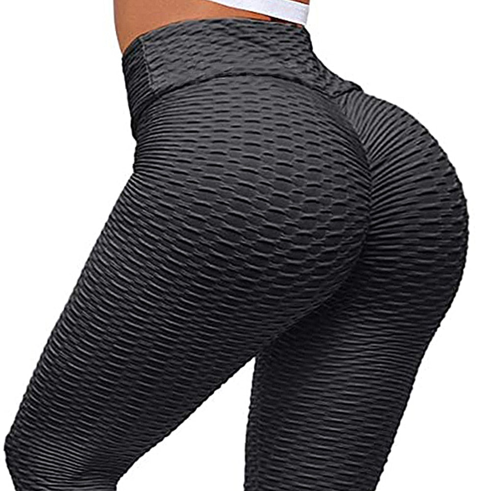 Fitness Yoga Pants Women Sexy Leggings Sport Plus Size Black leggins Jacquard Running Tights Gym Scrunch Anti Cellulite Leggings - DJVWellnessandPets