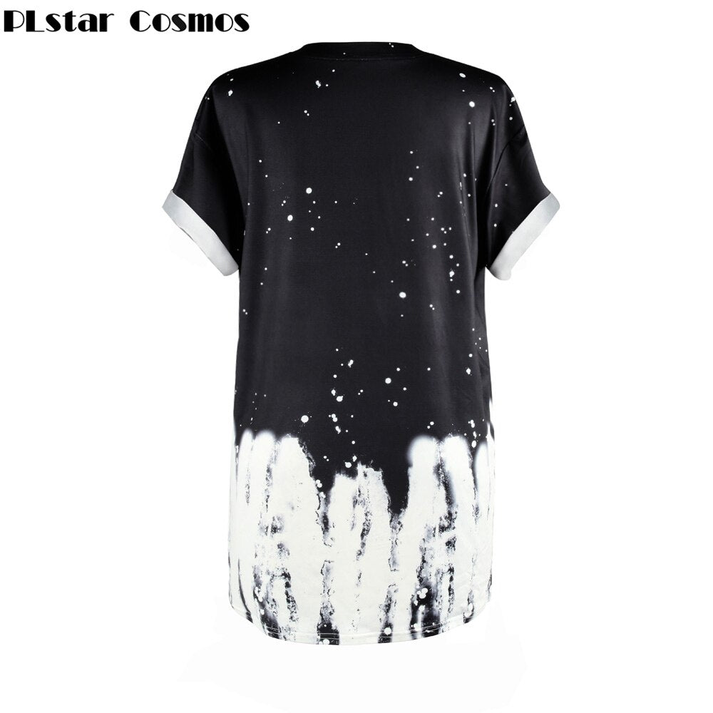 PLstar Cosmos ANTI-SOCIAL 3D Printing T-Shirt GOTH GANG Harajuku Punk Plus Size S-3XL