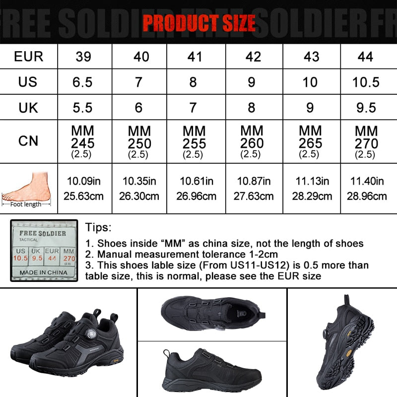 Free Soldier Black Panther Low Army Fan Tactical Boots Non-slip Waterproof - DJVWellnessandPets