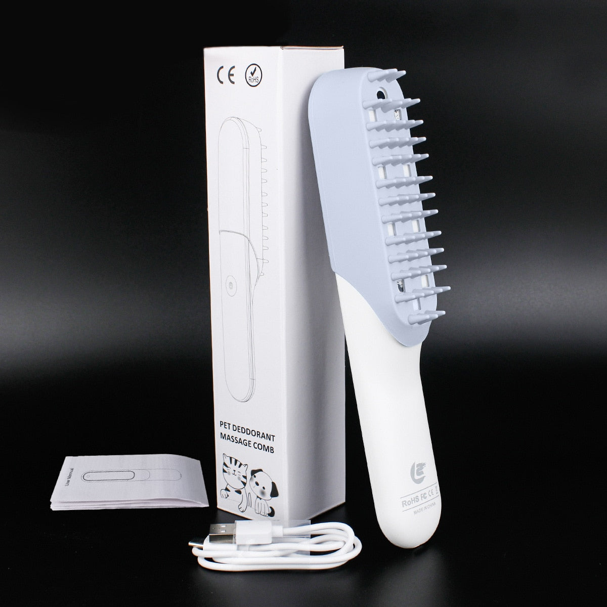 Electric Pet Comb Massage Deodorant Sterilization and Disinfection Dog Cat Cleaning Comb Hair Brush Flea Dog Comb Cat Grooming