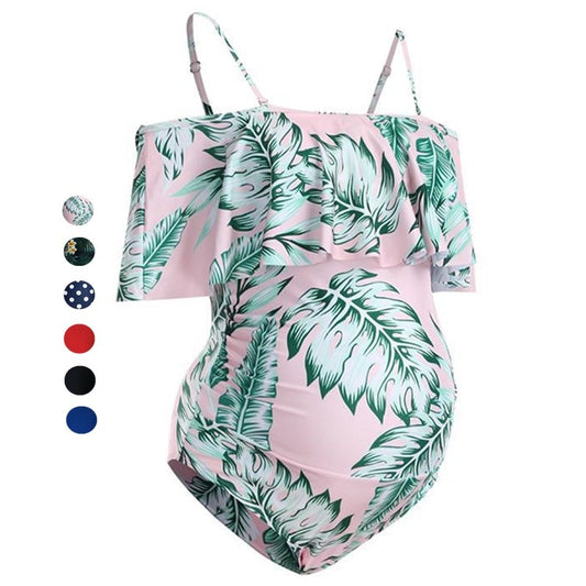 Swimwear for Pregnant Women Swiming Wear One Piece Pregnancy Swimsuit Sexy Suspender Swim Suit Plus Size Maternity Bathing Suits