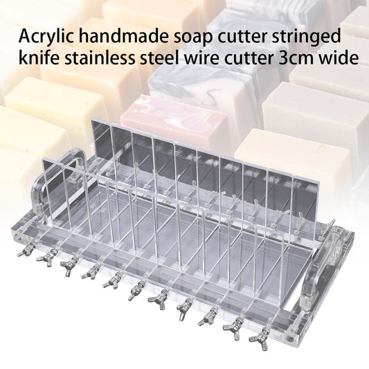 3cm Wide Acrylic Handmade Soap Cutting Soap Machine String Knife Acrylic Cutting Soap Machine Stainless Steel Wire Cutter - DJVWellnessandPets