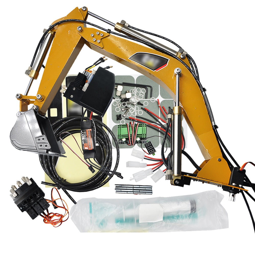 Devil Model Big Bucket 1580 RC Excavator Hydraulic Conversion Kit Battery Included NO#46 Oil Inside Stocks In CA/US Warehouses - DJVWellnessandPets