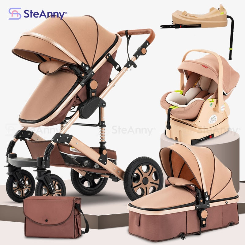 5-IN-1 Luxury Baby Stroller Free Shipping Pram Portable  baby Carriage With Car Seat Travel System Infant Pushcar on 2023 - DJVWellnessandPets