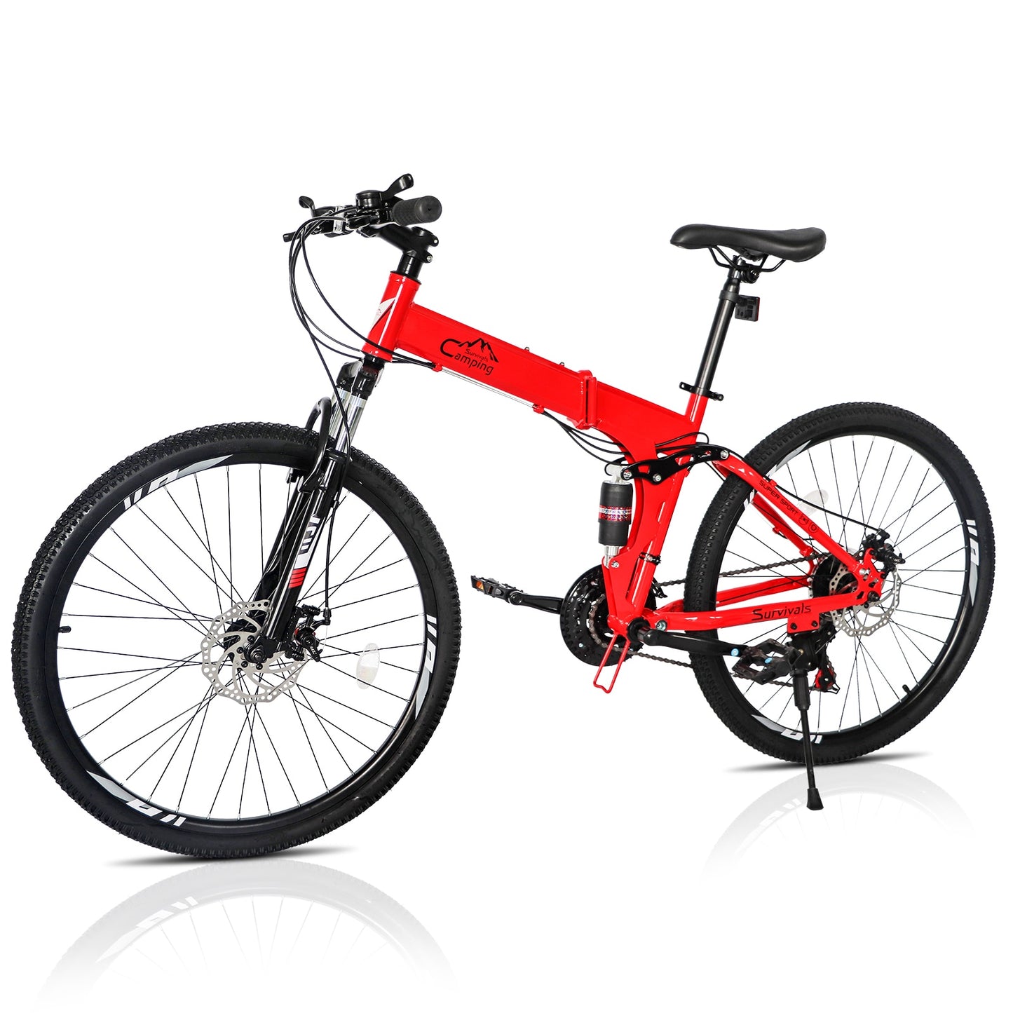 21 Speeds 26&#39;&#39; Foldable Bicycle Mountain Bike High Carbon Steel Road Bike Double Disc Brake Land Rover Cycling 100kg For Shimano - DJVWellnessandPets