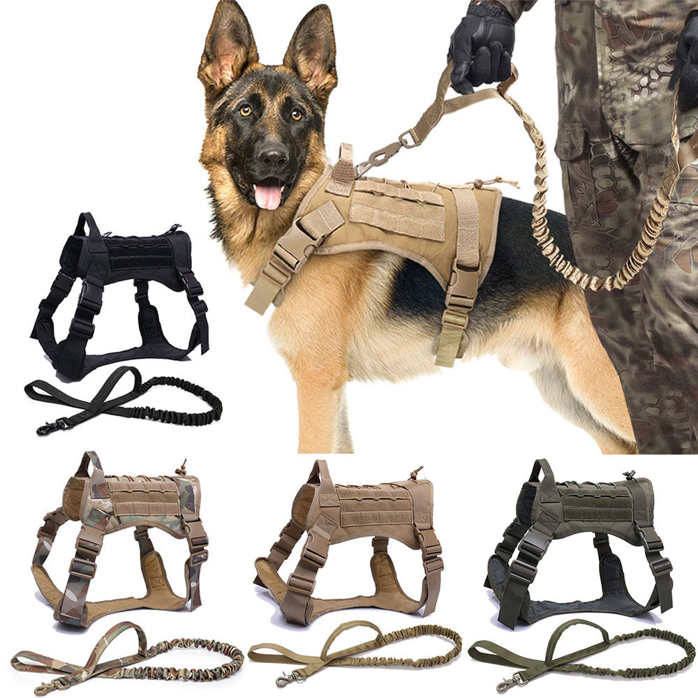 Tactical Dog Harnesses Pet Training Vest Dog Harness And Leash Set For Small Medium Big Dogs Walking Hunting Free Shipping Items