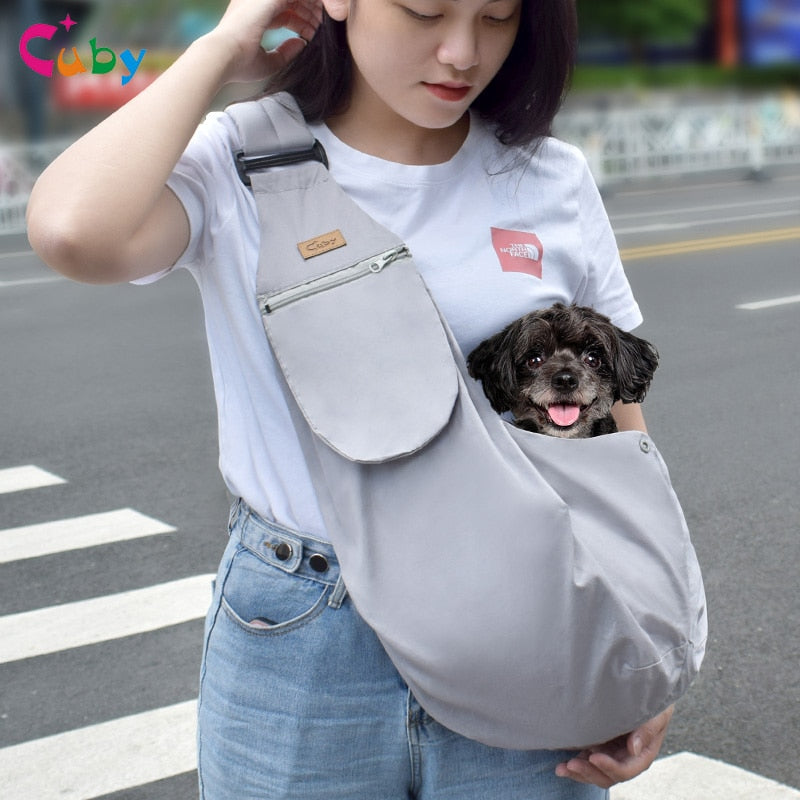 CUBY New Pet Carrier Hand Free Sling Padded Strap Tote Bag Breathable - DJVWellnessandPets