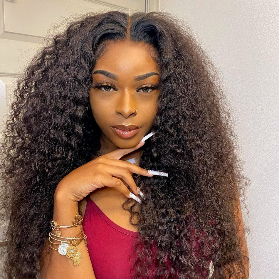 Curly Human Hair Wig 30 34 Inch Hd Transparent Loose Deep Wave Frontal Wig Water Wave Lace Front Wig Human Hair Wigs For Women - DJVWellnessandPets