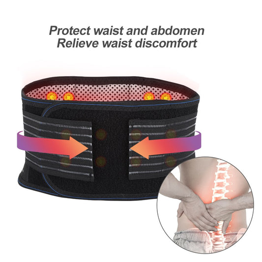 Waist Protective Belt Adjustable Waist Tourmaline Self Heating Magnetic Waist Support Sports Abdomen Belt Lumbar Spine Self-fitn