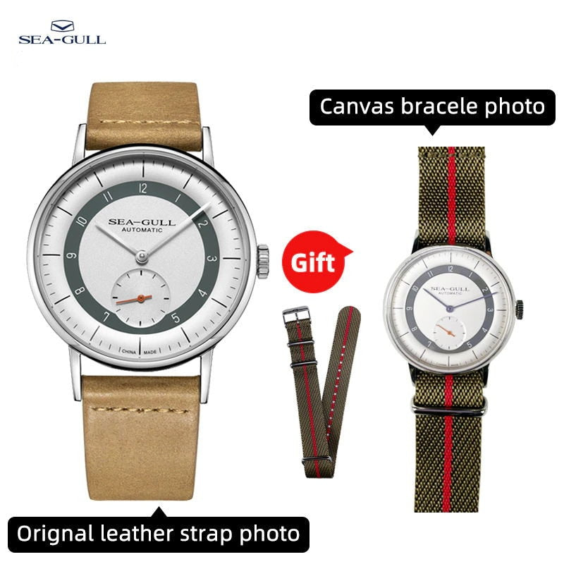 2023 New Seagull Men Watch Automatic Mechanical Watch Belt Waterproof Sapphire Glass Casual Wristwatch Clock - DJVWellnessandPets