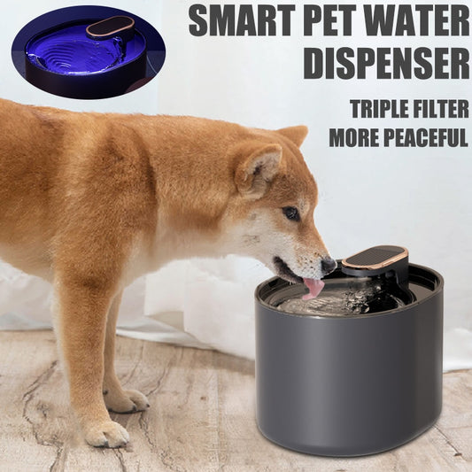 Smart Pet Water Fountain Mute Water Feeder Dog Cat Automatic Drinker USB Charge Electric Active Carbon Filter Drinking Dispenser