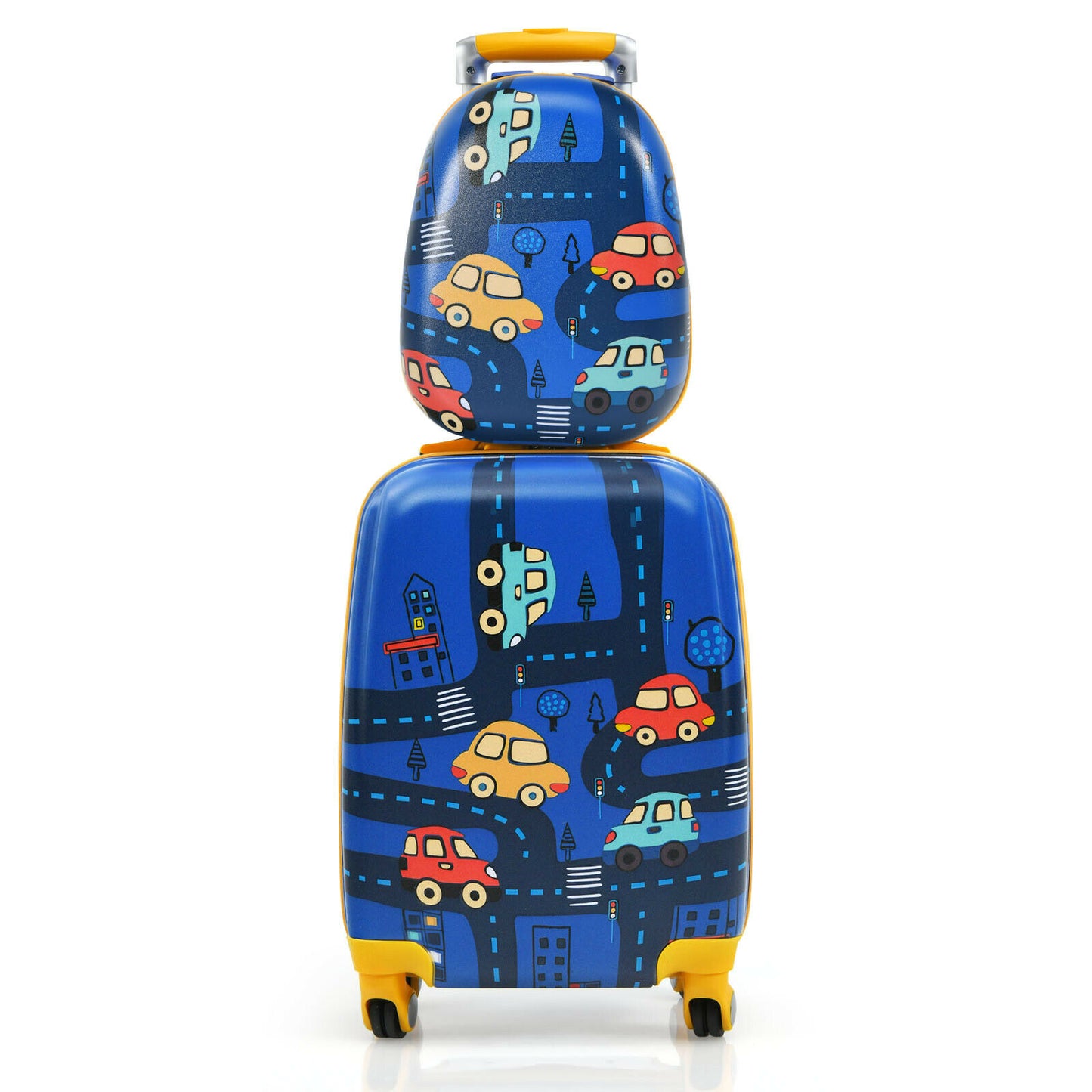 2PC Kids Carry On Luggage Set 12&quot; Backpack &amp; 18&quot; Rolling Suitcase for Travel - DJVWellnessandPets