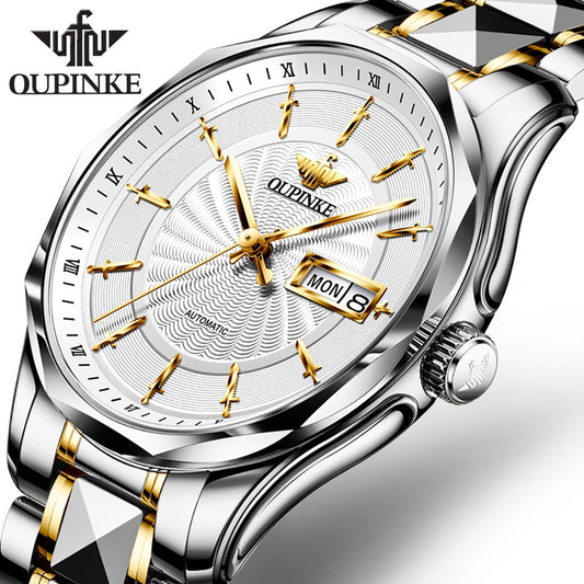 OUPINKE Automatic Luxury Brand Casual Business Sapphire Crystal Mirror Waterproof Mechanical WristWatch