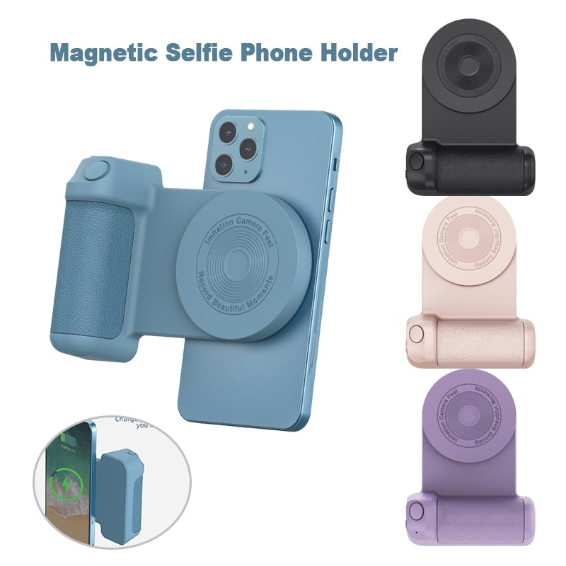 Magnetic Camera Handle Photo Bracket Smart Bluetooth Mobile Phone Anti-shake Selfie Device Magsafe Desktop Wireless Charging