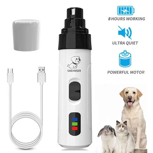 Electric Painless Dog Nail Clippers For Dog Nail Grinders USB Charging Pet Quiet Cat Paws Grooming Nail Grooming Trimmer Tools